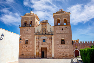 Wall Mural - View of the church of Santa María la Real in Aledo, Region of Murcia, Spain, in midday light