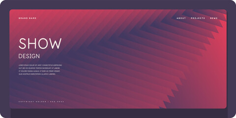 Poster - Template for the design and placement of text. Modern stylish graphics with geometric shapes. A page for the Internet.
