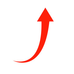 Aufkleber - Rapidly rising red arrow. Vector.