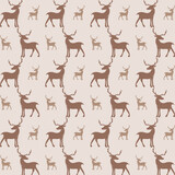 Fototapeta Pokój dzieciecy - Deer seamless pattern, Vector illustration of animal