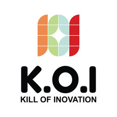 Poster - Alphabetical logo design with creative typography vector - KOI. KOI Kill Of Innovation logo idea or it could be another abbreviation for your company