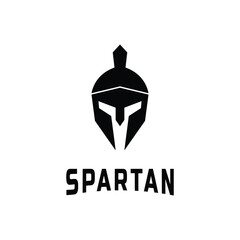 Wall Mural - Helmet spartan silhouette logo design idea