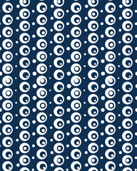 Poster - Vector dots pattern. White dots with other dots inside.