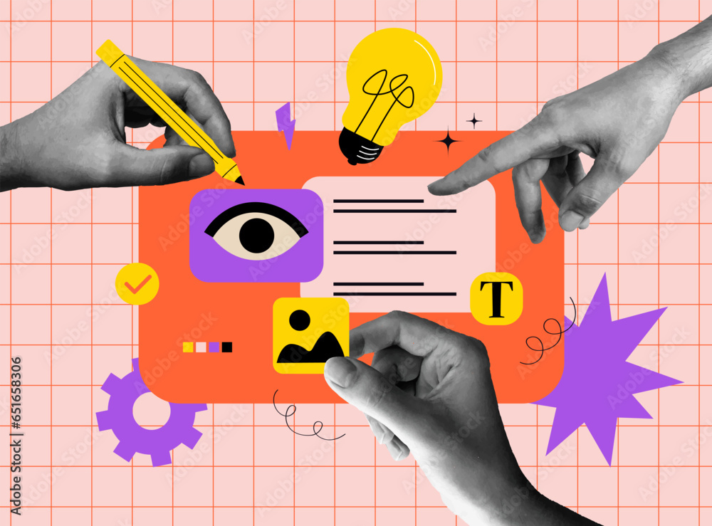 Vector illustration of web design and development. Creative concept for ...