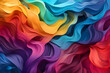Multicolor rainbow abstract   waves geometric background