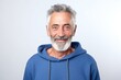 © Anastasiia - Happy mature old bearded man with smile, cool mid aged gray haired older senior hipster wearing  sweatshirt standing isolated on white background. Copy space. Website images