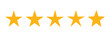 Five stars customer product rating review. Five stars vector illustration.