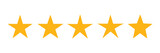Fototapeta  - Five stars customer product rating review. Five stars vector illustration.