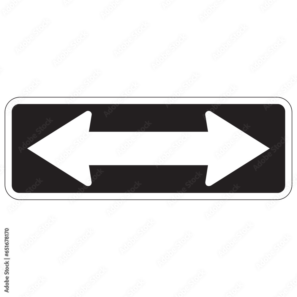 sentido de circulación doble, señal, circular, vehículos automotores ...