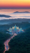 Wat Pa Phu Kon, Thailand Original realistic picture.generative ai