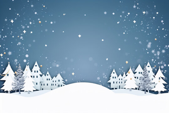 Christmas card template copy space for text. Invitation or greetings card template background