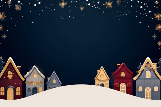 Christmas card template copy space for text. Invitation or greetings card template background