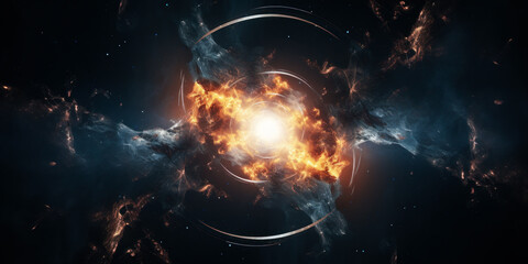space galaxy background. panoramic view