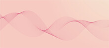 Modern Vector Pink Background With Pink Wavy Lines.