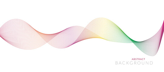 Wall Mural - colorful lines background. wave of the many colored lines pattern and design elements created. creat