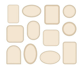 Wall Mural - Vintage Beige Frame Collection. Emptu Frame labels for invitations, frames, menus and labels. Graphic design of the website, cafes, boutiques, tags, wedding invitations.