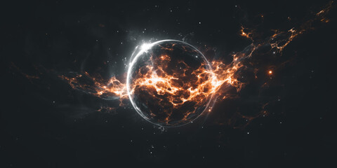 Wall Mural - space galaxy background. panoramic view
