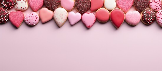 Canvas Print - Valentine s cookies from above isolated