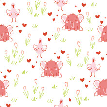 Elephant Seamless Pattern