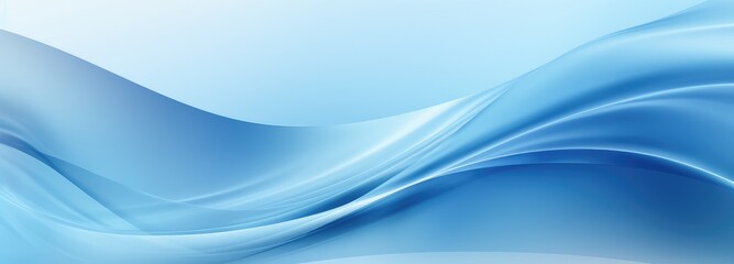 Wall Mural - Wide blue curve gradient technology sci-fi material background