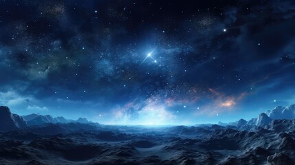 Wall Mural - science fiction science and technology starry sky nebula background material