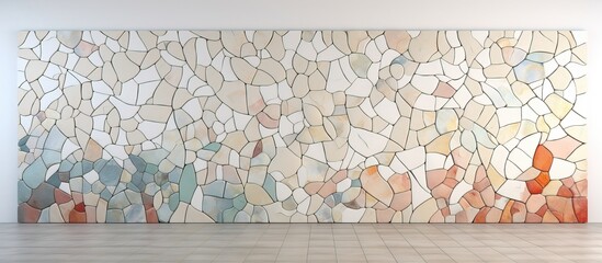 Poster - cracked mosaic tiles used for walls