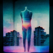the human embodyment of vaporwave 8k lomography pastel trending on tumblr 