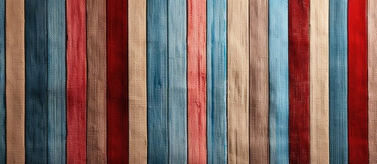 Poster - Boho style rug with vertical stripe pattern and grungy fabric texture illustration