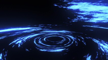 Wall Mural - Energy beams of matter swirl in a whirlwind in a seamless loop.