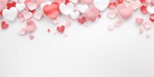 Valentine Day Background With Hearts