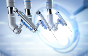 Poster - Robotic assisted surgery machine with surgery lights