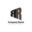 R Logo Vector Design on White Background. RR Logo Design.