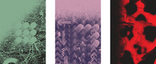 Glitch Distorted Grungy Isolated Layers . Design Element For Brochure, Social Media, Posters, Flyers. Overlay Texture.Textured Banner With Distress Effect .Vector Halftone Dots . Screen Print Texture