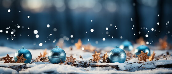 Wall Mural - blurred bokeh light background, christmas and new year holidays background