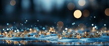 Blurred Bokeh Light Background, Christmas And New Year Holidays Background