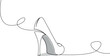 © vectorize - Continuous single line drawing of high heel shoe