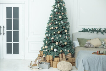 Wall Mural - Christmas tree and Christmas decorations