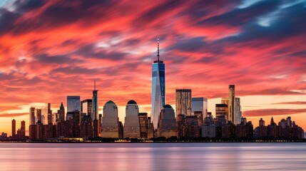 Wall Mural - Manhattan Skyline at Sunset