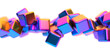 Colorful cubes, 3d render