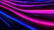 Abstract black background with pink and blue neon lines glowing in the ultraviolet spectrum. .