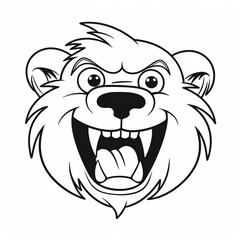 Sticker - Head of cartoon bear