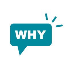 Poster - Pop WHY question speech bubble icon. Vector.