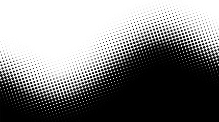 sine wave halftone black dots background