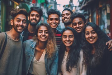 Diverse Friends Hanging Out, multicultural friendship, diverse group of friends, inclusive social gathering, friends of different backgrounds