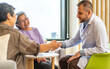© Art_Photo - Man doctor with stethoscope service help support discussing and consulting care talk to sick senior asian woman patient in hospital,caregiver,elderly,recovery,illness insurance.healthcare and medicine