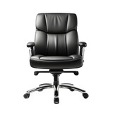 Fototapeta Zwierzęta - office chair isolated on transparent background ,boss business chair front view png ,generative ai