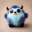 cute little monster smooth skin soft fur bright eyes