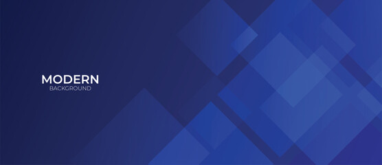 Poster - Modern Dark Blue Geometric Banner Background Vector Illustration