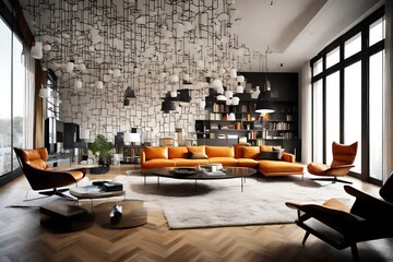 Poster - Beautiful Modern Interor Decor ai generated