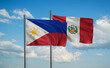 Peru and Philippines flag